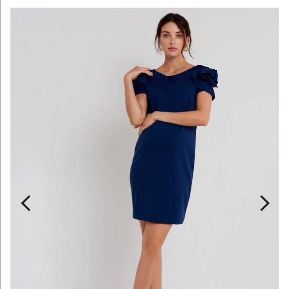 PIETRO BRUNELLI ITALY MATERNITY Pea in the Pod dress in Navy Blue dress sz M - Picture 1 of 6